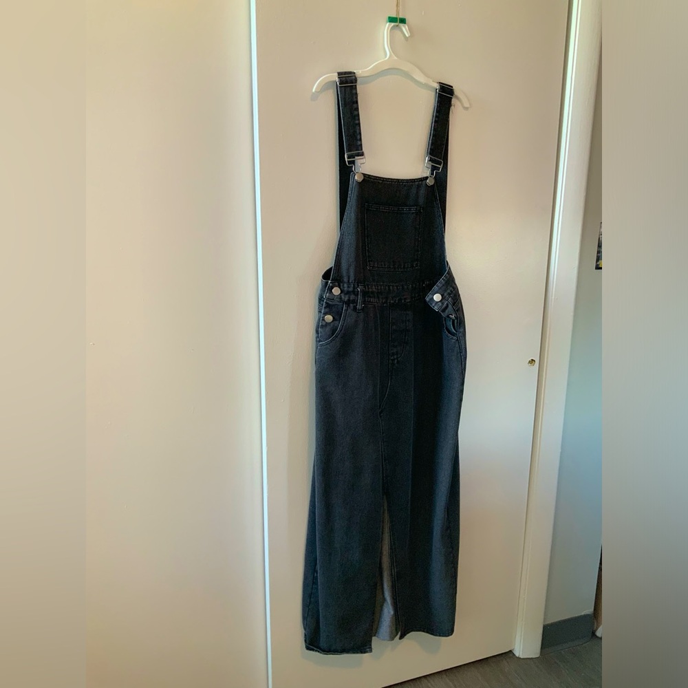 Black Denim Overall Dress HYFVE 🦇